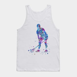 Lacrosse Player Girl Tank Top